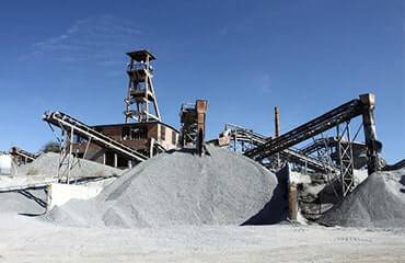 a pile of gravel in a quarry