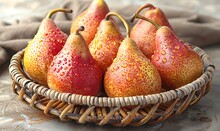 a basket of pears