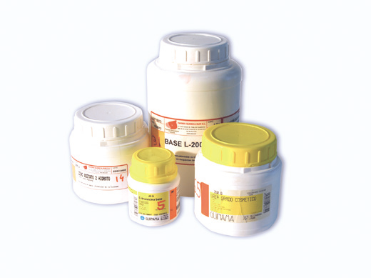 several white containers with yellow lids