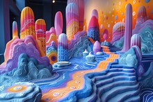 a colorful display of a candy land