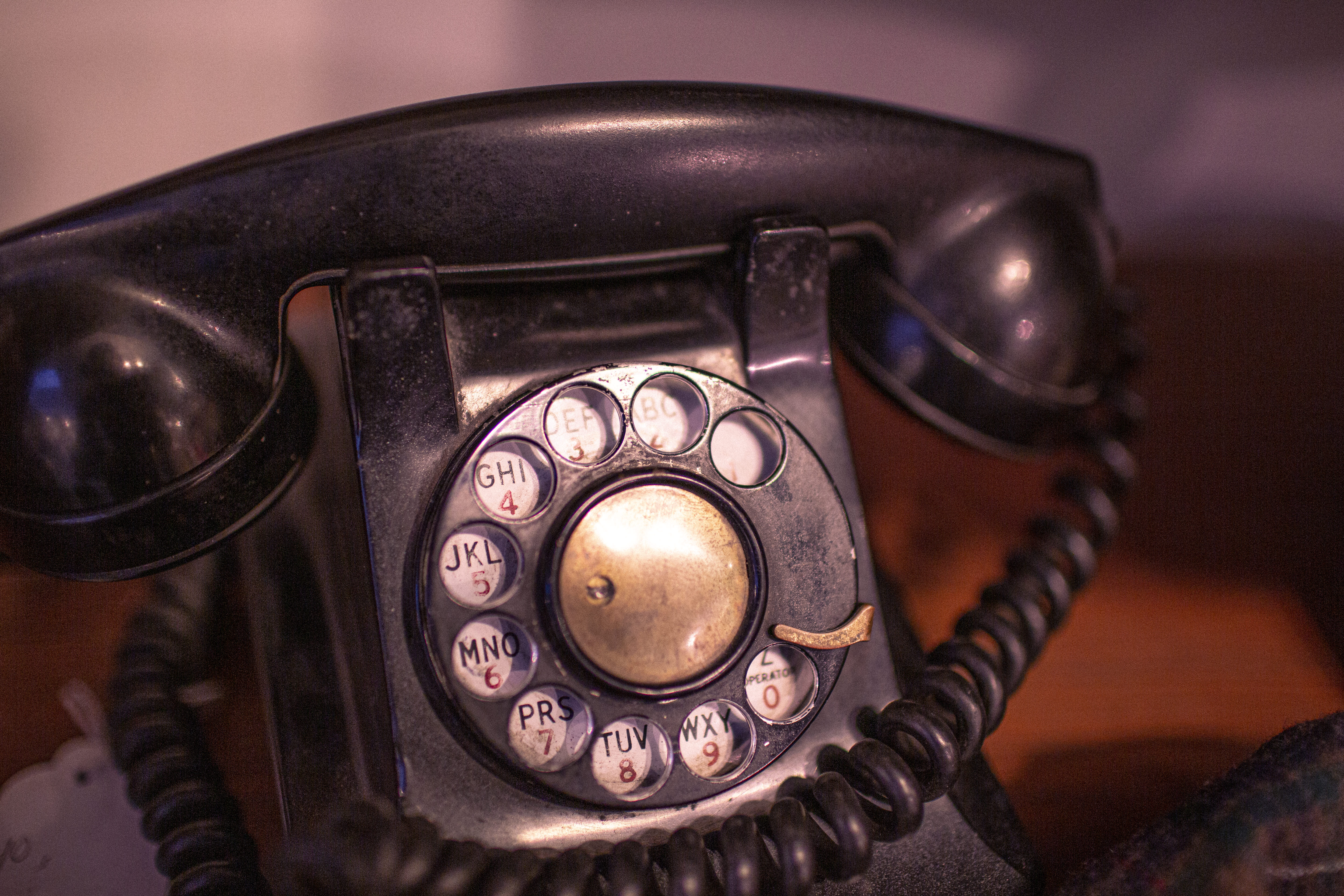 a close up of a telephone