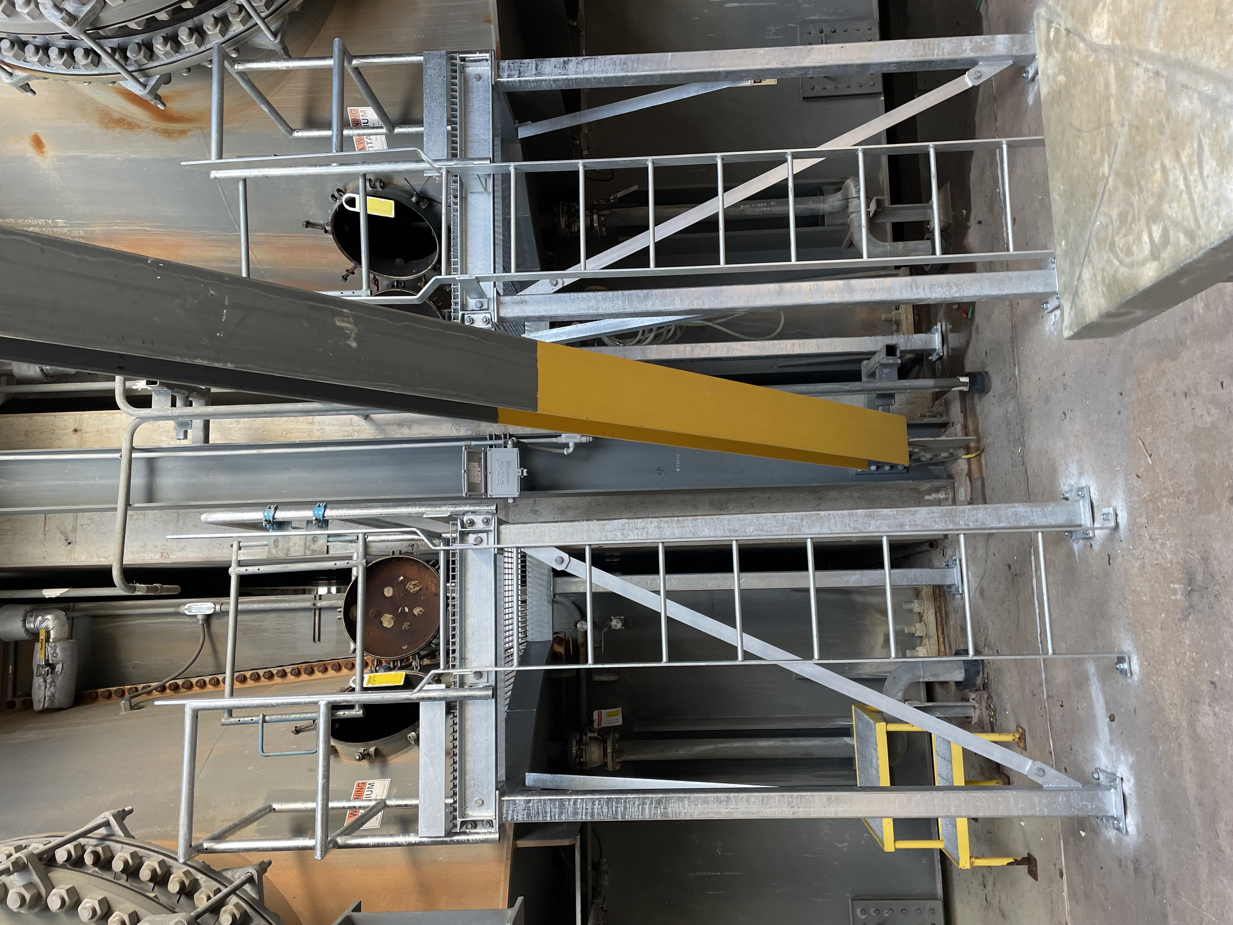 a metal ladders and a machine