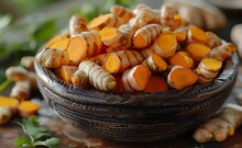 a bowl of turmeric