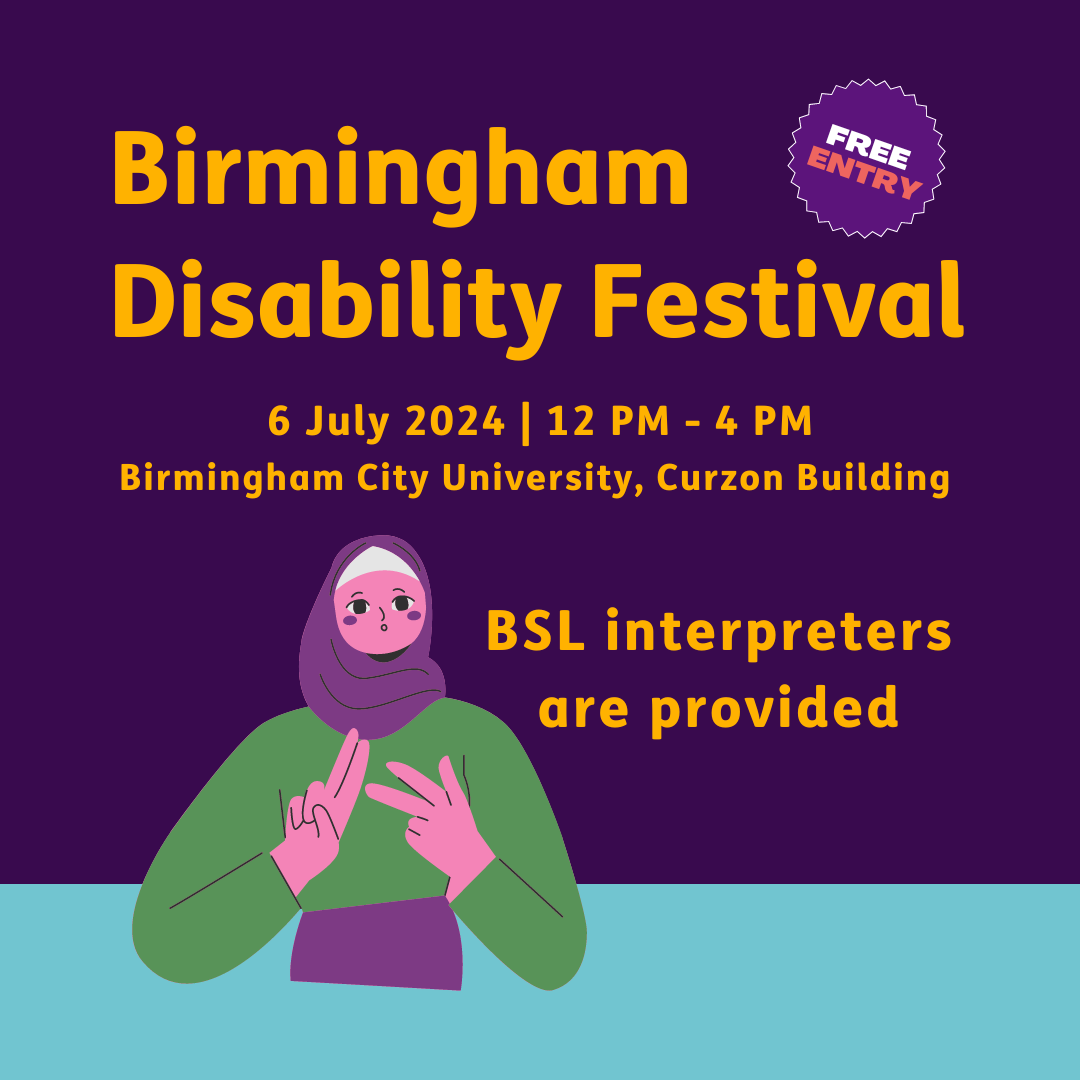 a poster for a disability festival