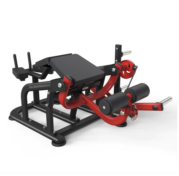 a black and red exercise machine
