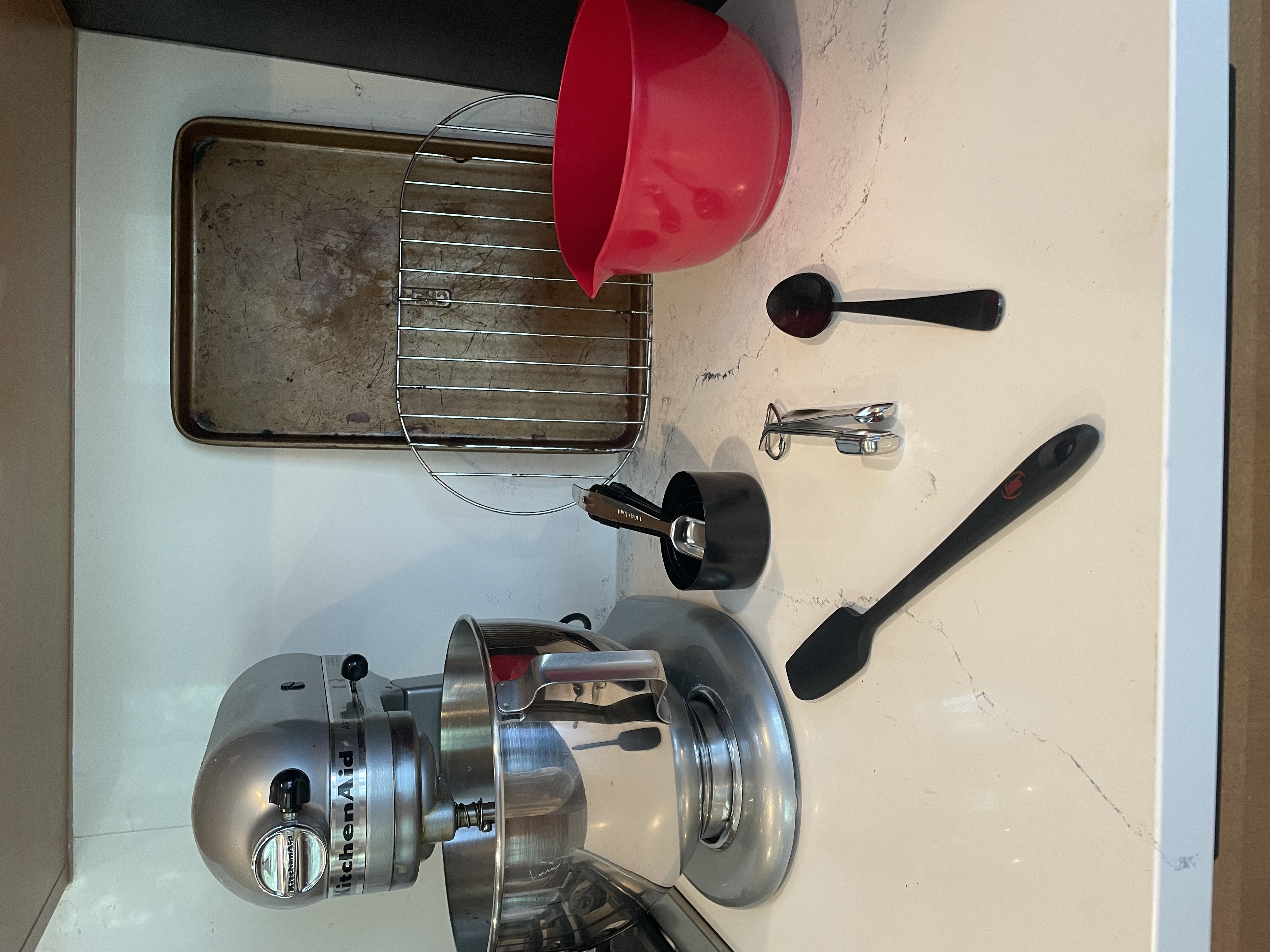 a kitchen utensils on a counter