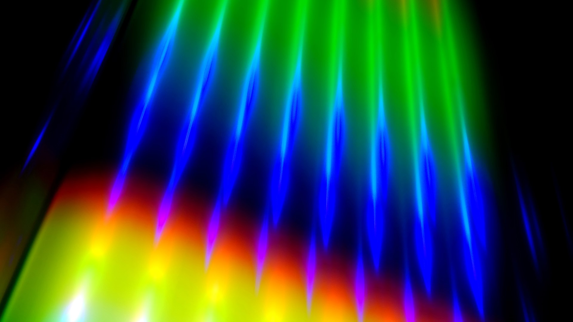 a close-up of a rainbow colored light