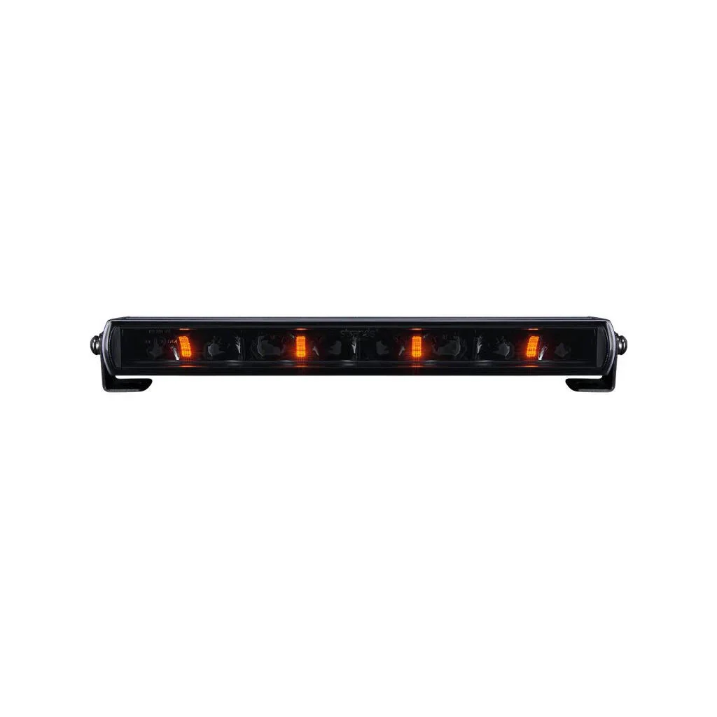 a black light bar with orange lights