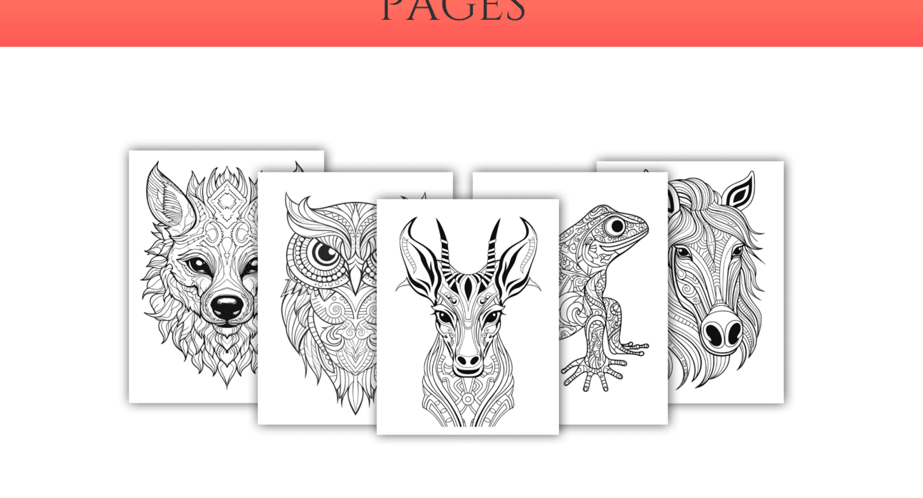 a group of coloring pages