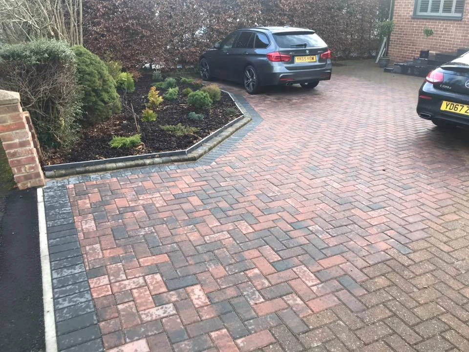 a car parked in a driveway