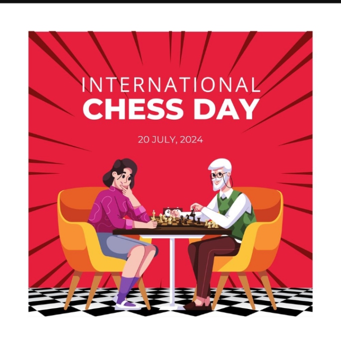 a man and woman sitting at a table playing chess