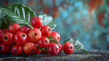 a bunch of red berries