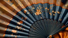 a close up of a fan