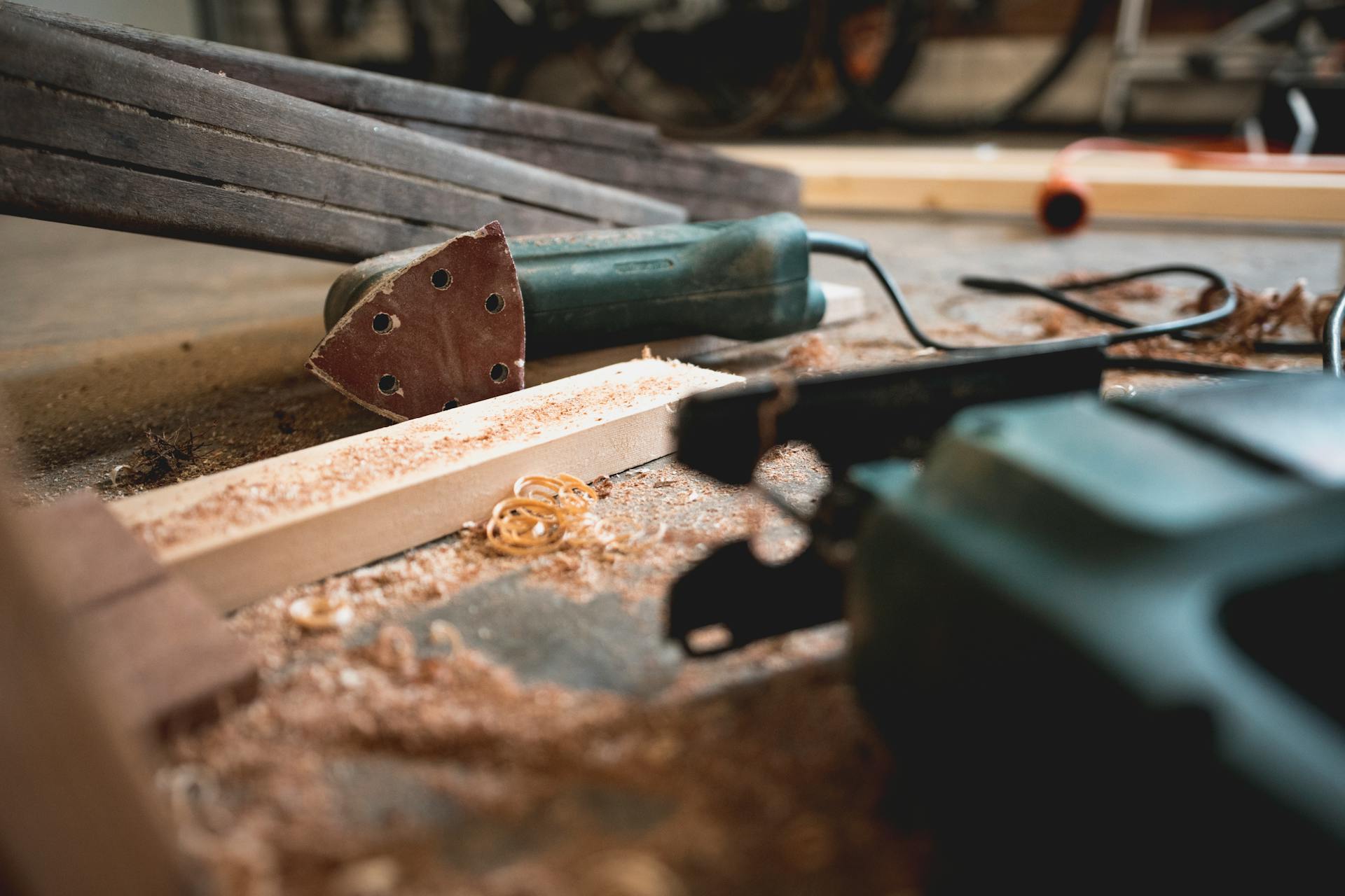 a woodworking tools on the floor