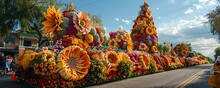 a large display of flowers