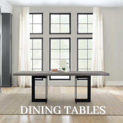 a dining table in a room