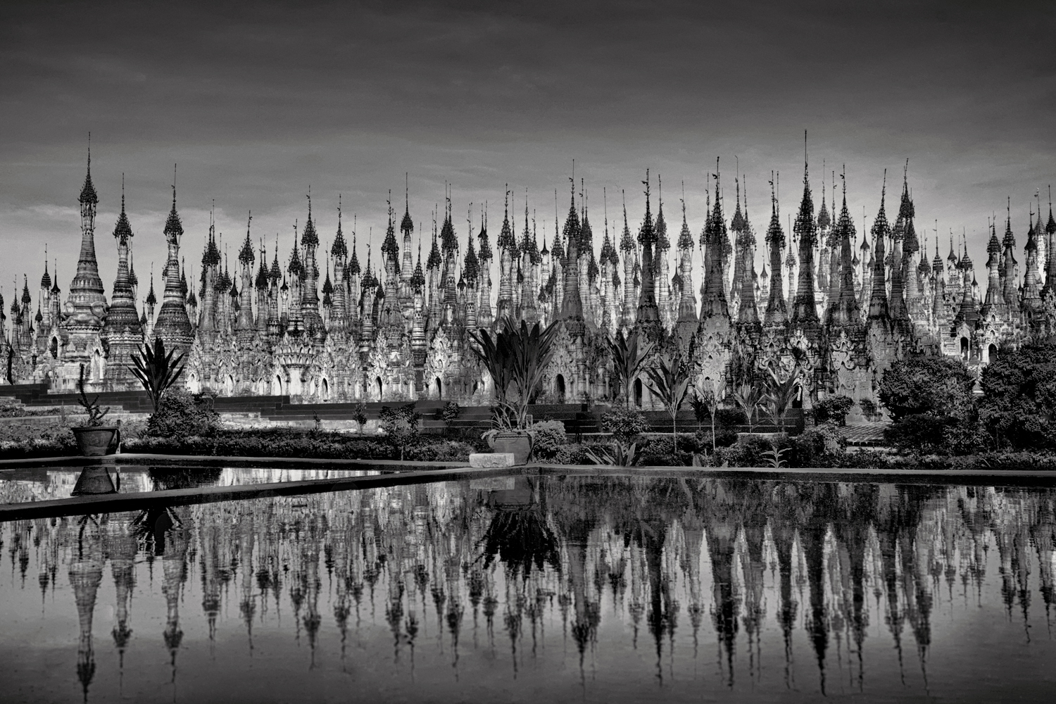 a large building with many spires