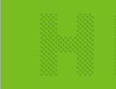 a green background with a letter h