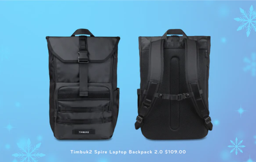 a back and side view of a backpack