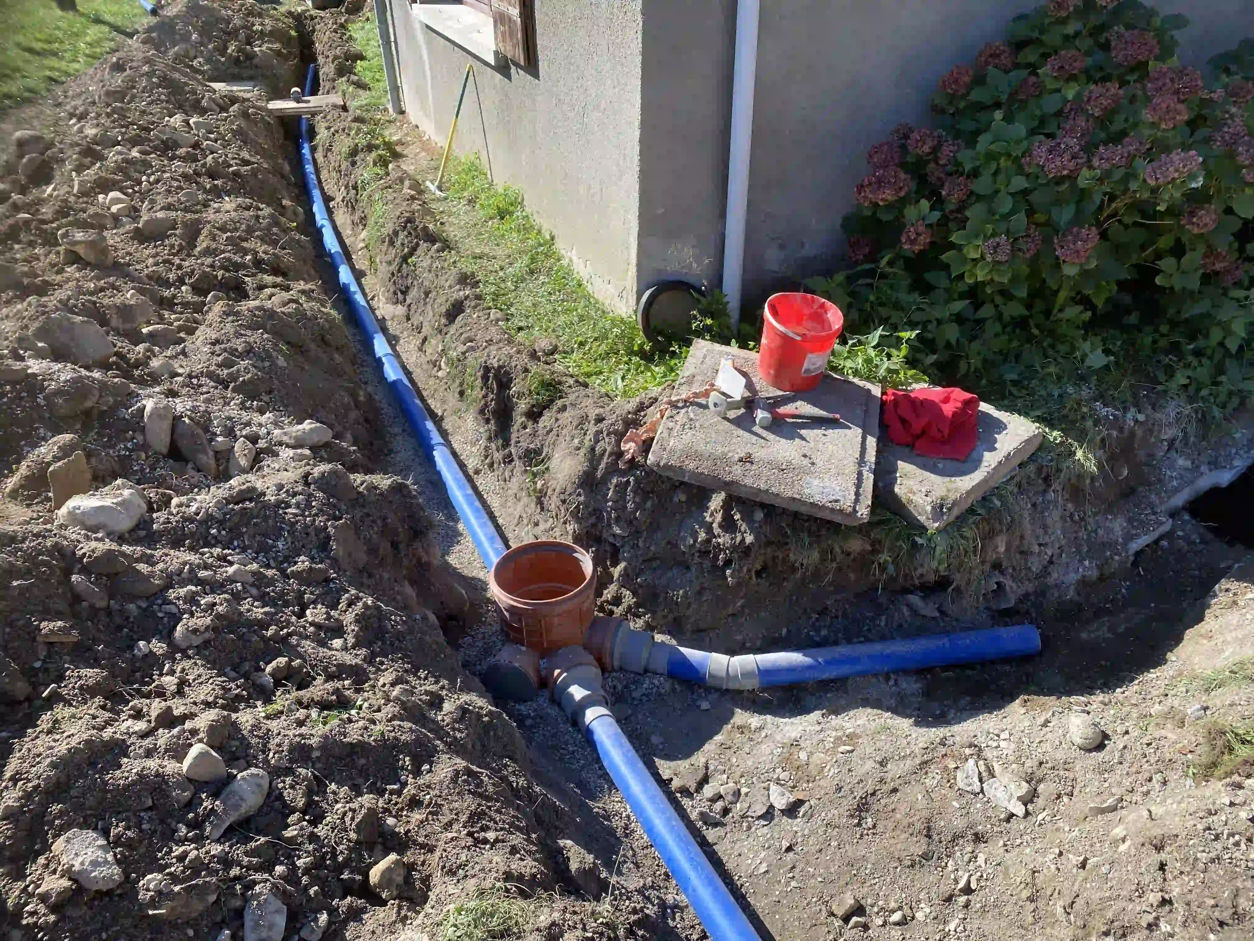 a pipe in the ground