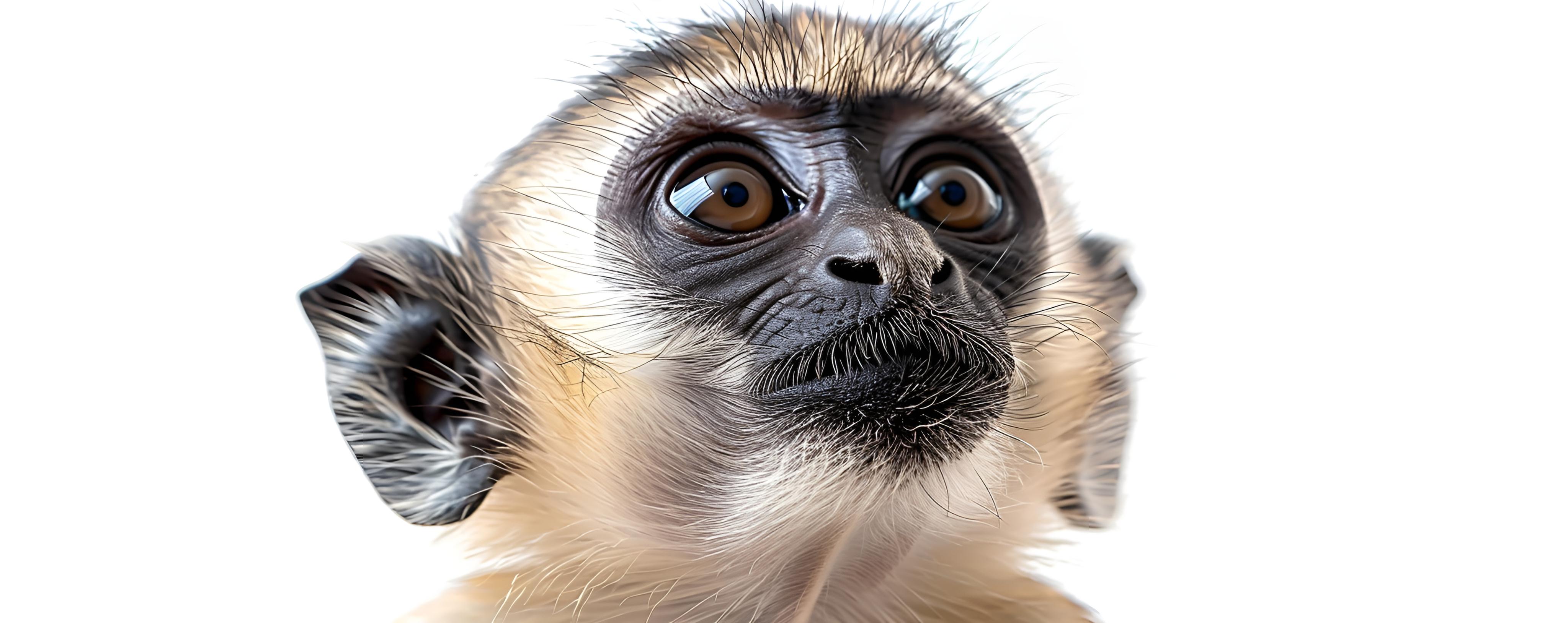 a close up of a monkey