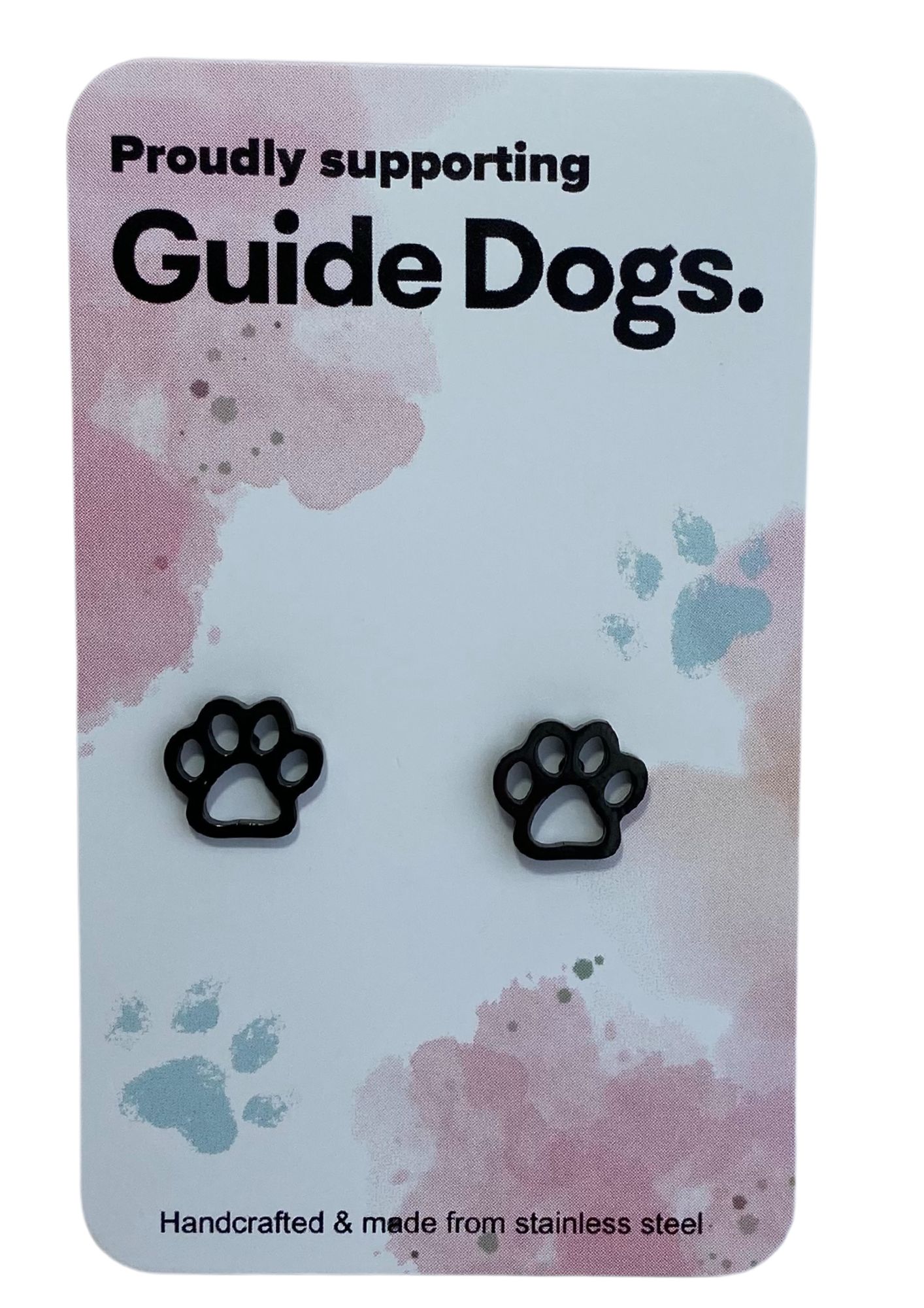 a pair of black paw prints on a white background