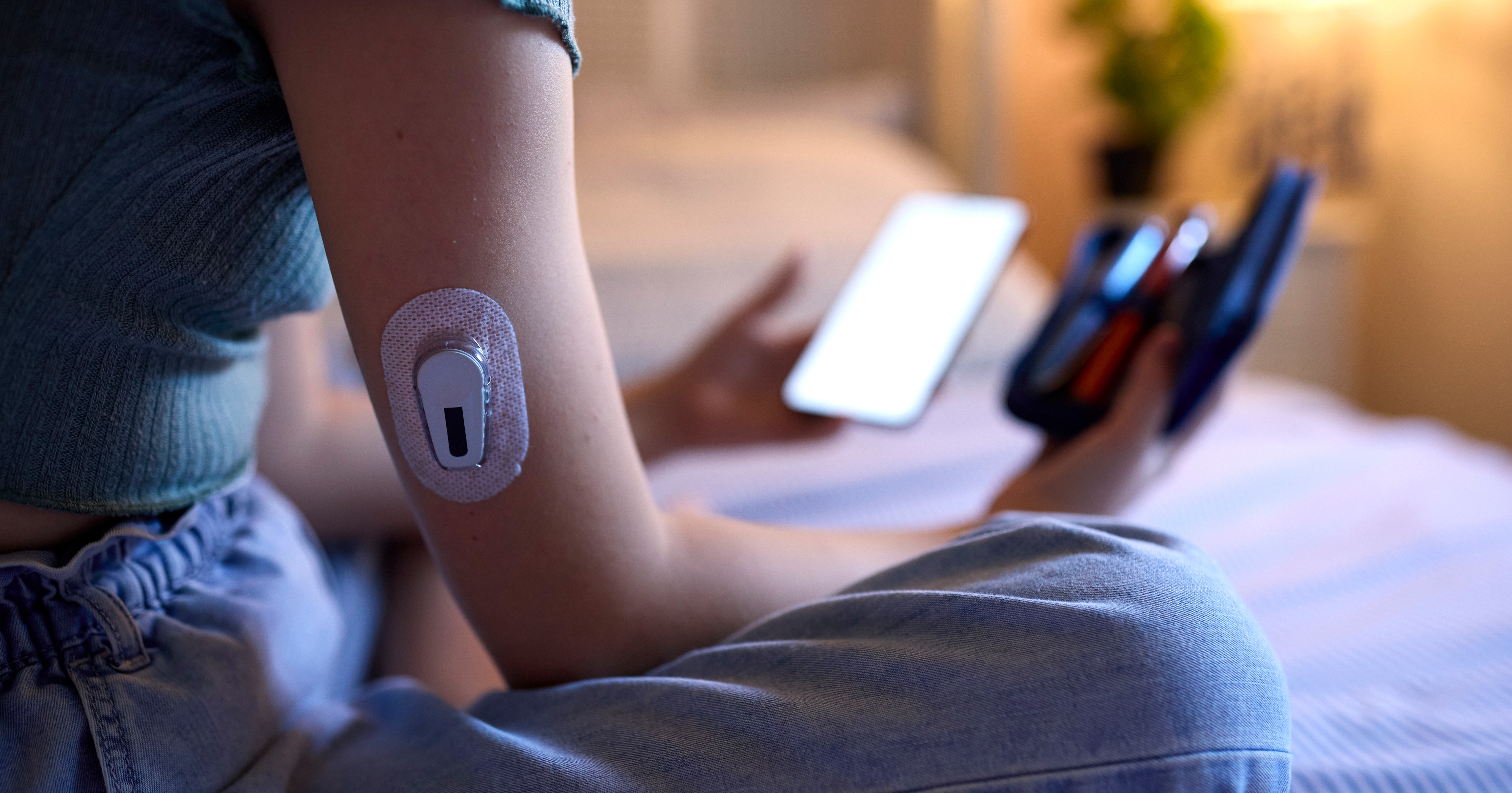 a person with a device on their arm