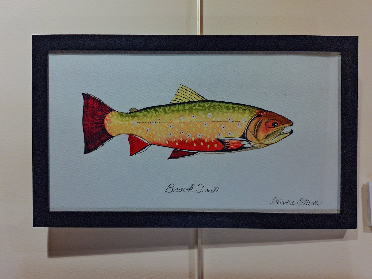 a painting of a fish