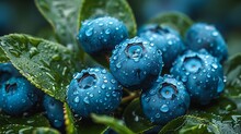 a close up of blue berries