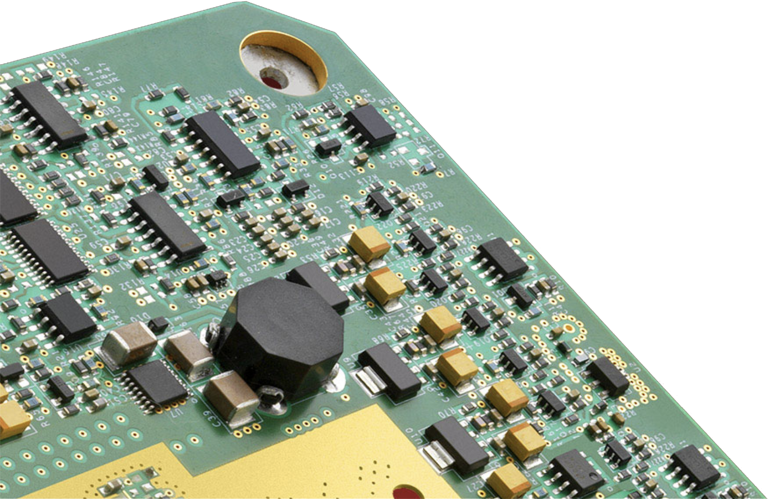 a close-up of a circuit board