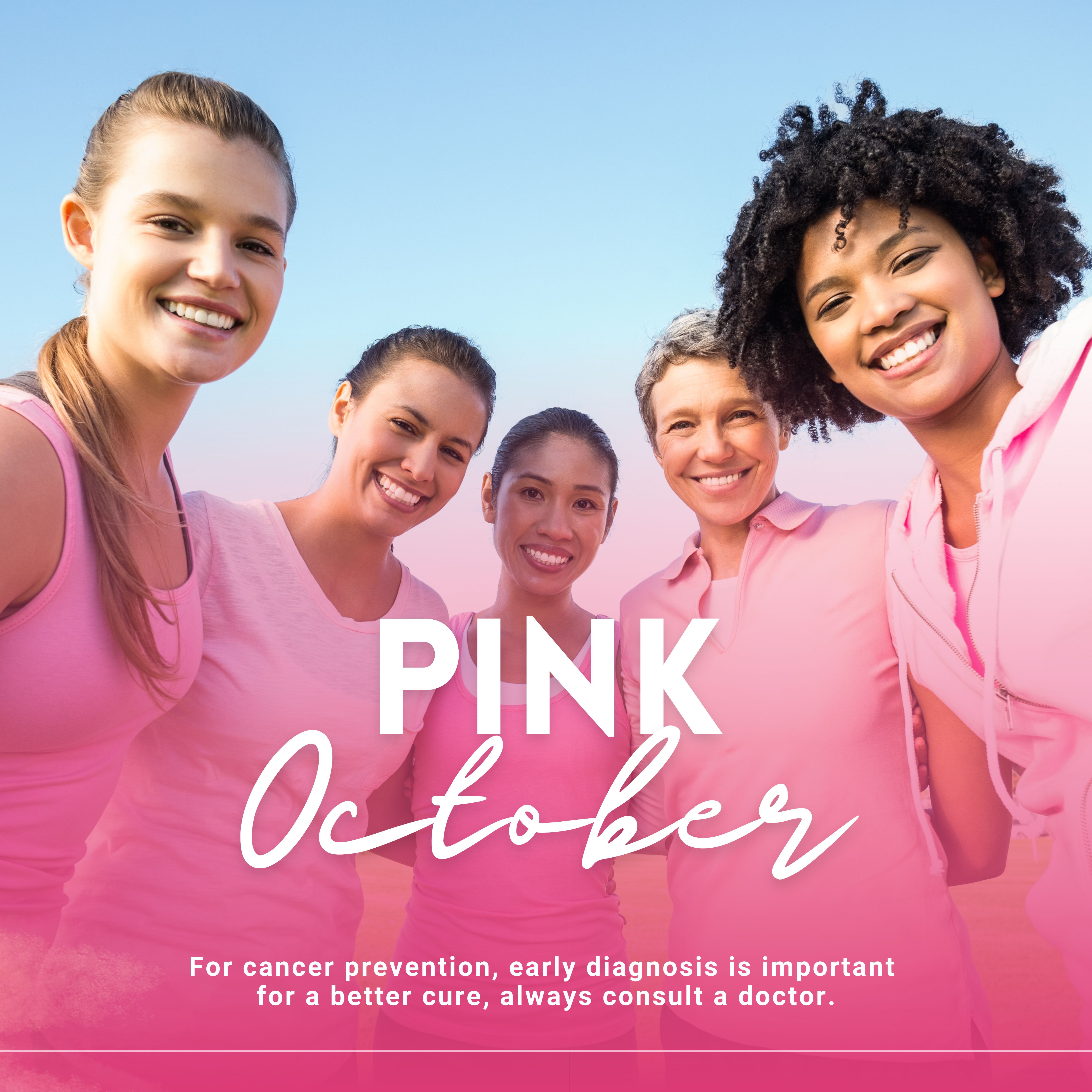 a group of women wearing pink shirts