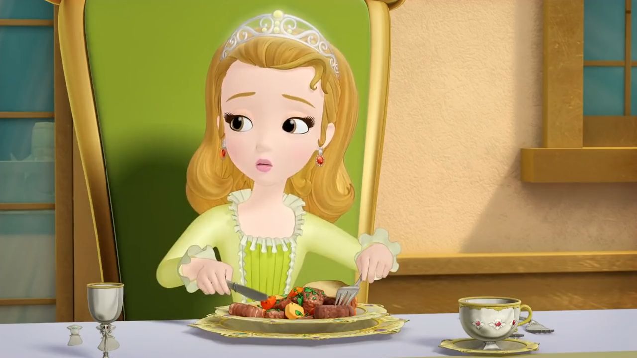 cartoon a cartoon of a princess eating food