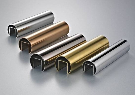 several metal tubes with different colors