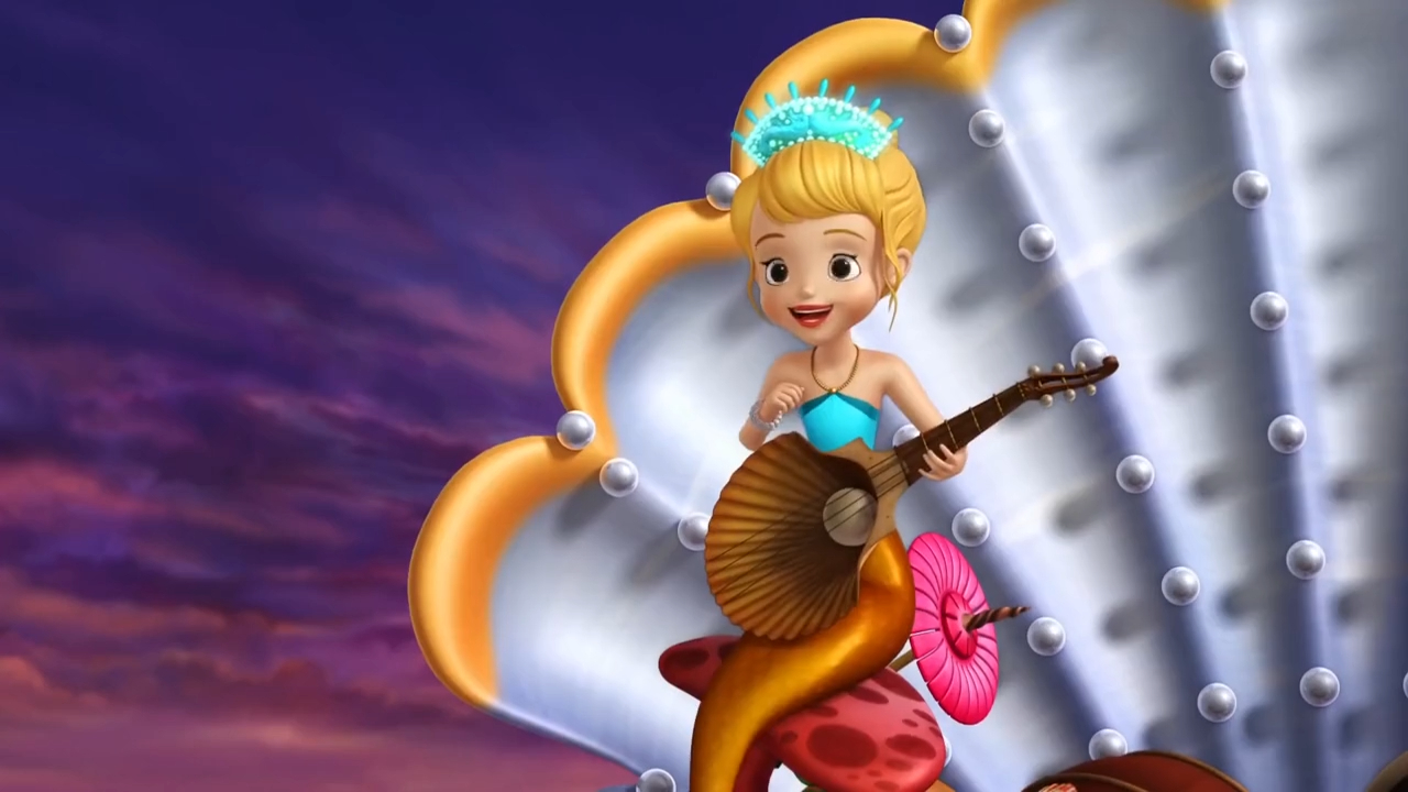 a cartoon of a mermaid playing a guitar