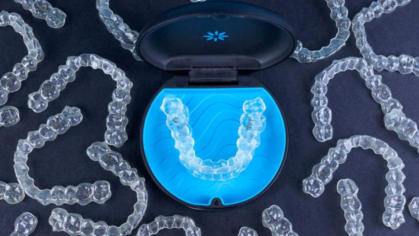 clear plastic retainers in a case