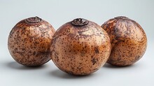 a group of round brown objects