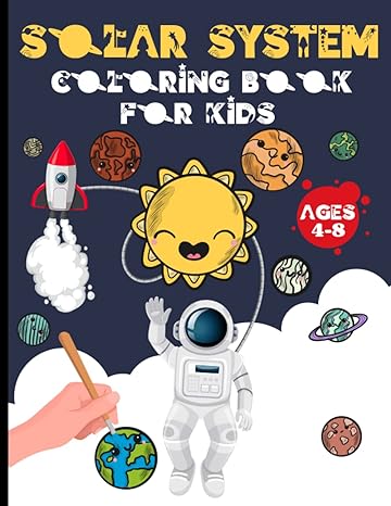 a book cover with a cartoon astronaut and planets