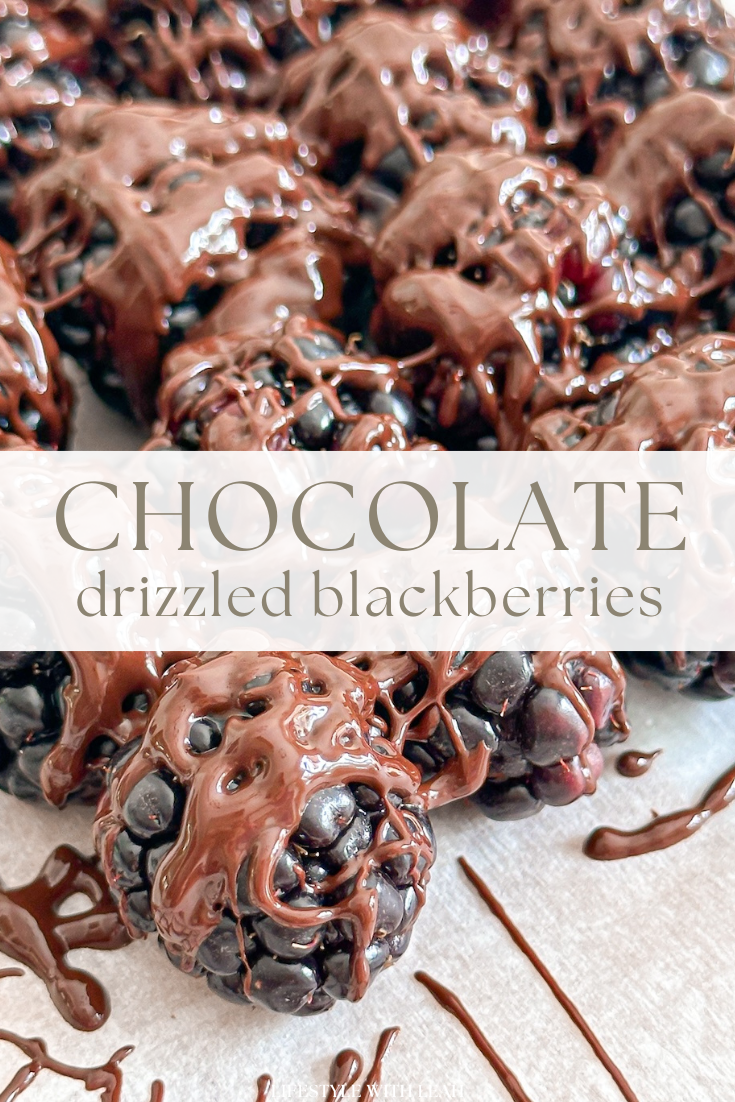 a group of blackberries covered in chocolate