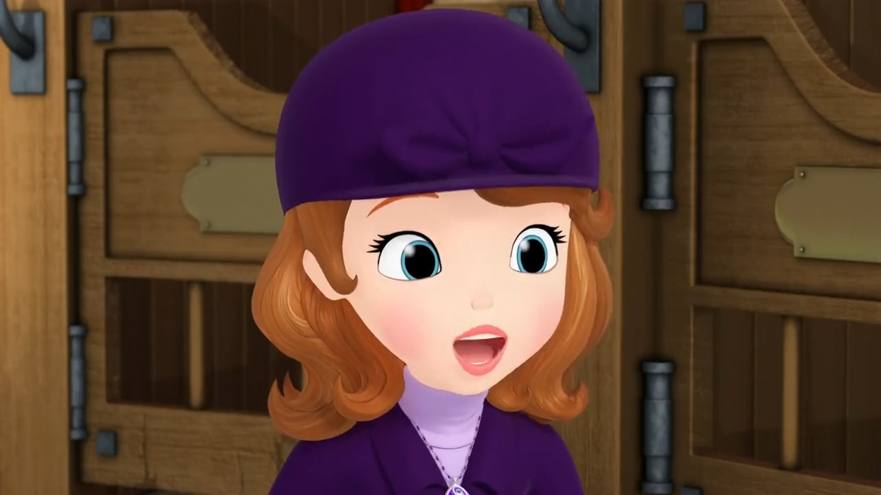 a cartoon of a girl in purple