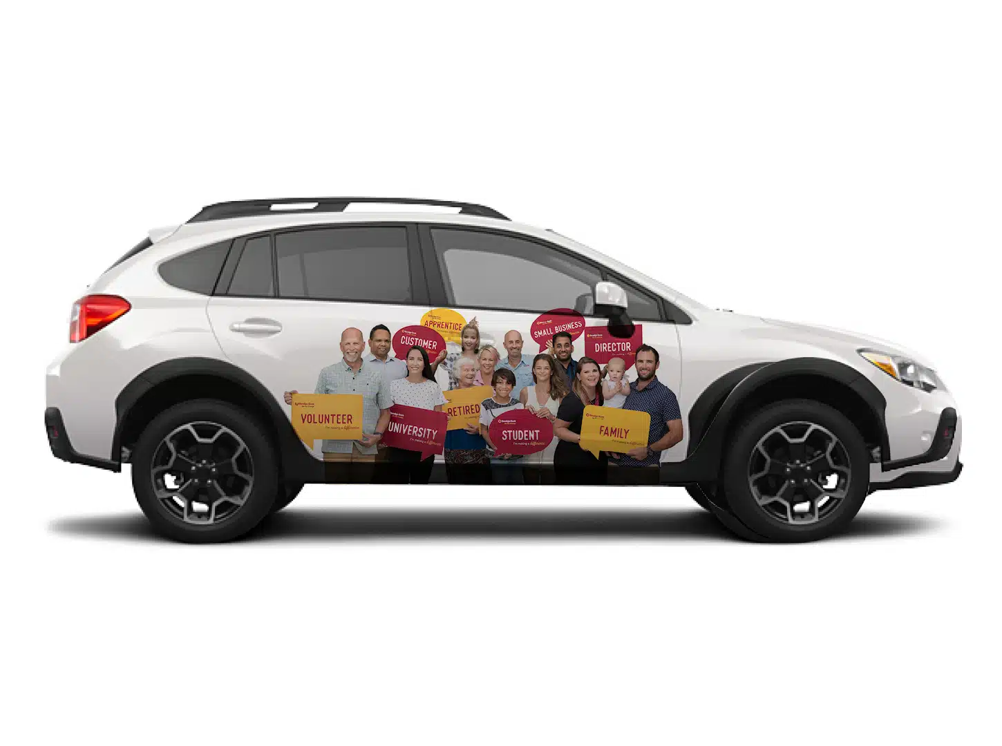 a car with a group of people on it
