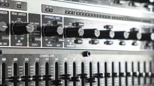 a close-up of a sound system