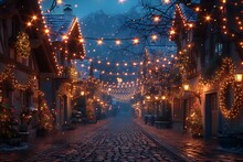 a street with lights on it