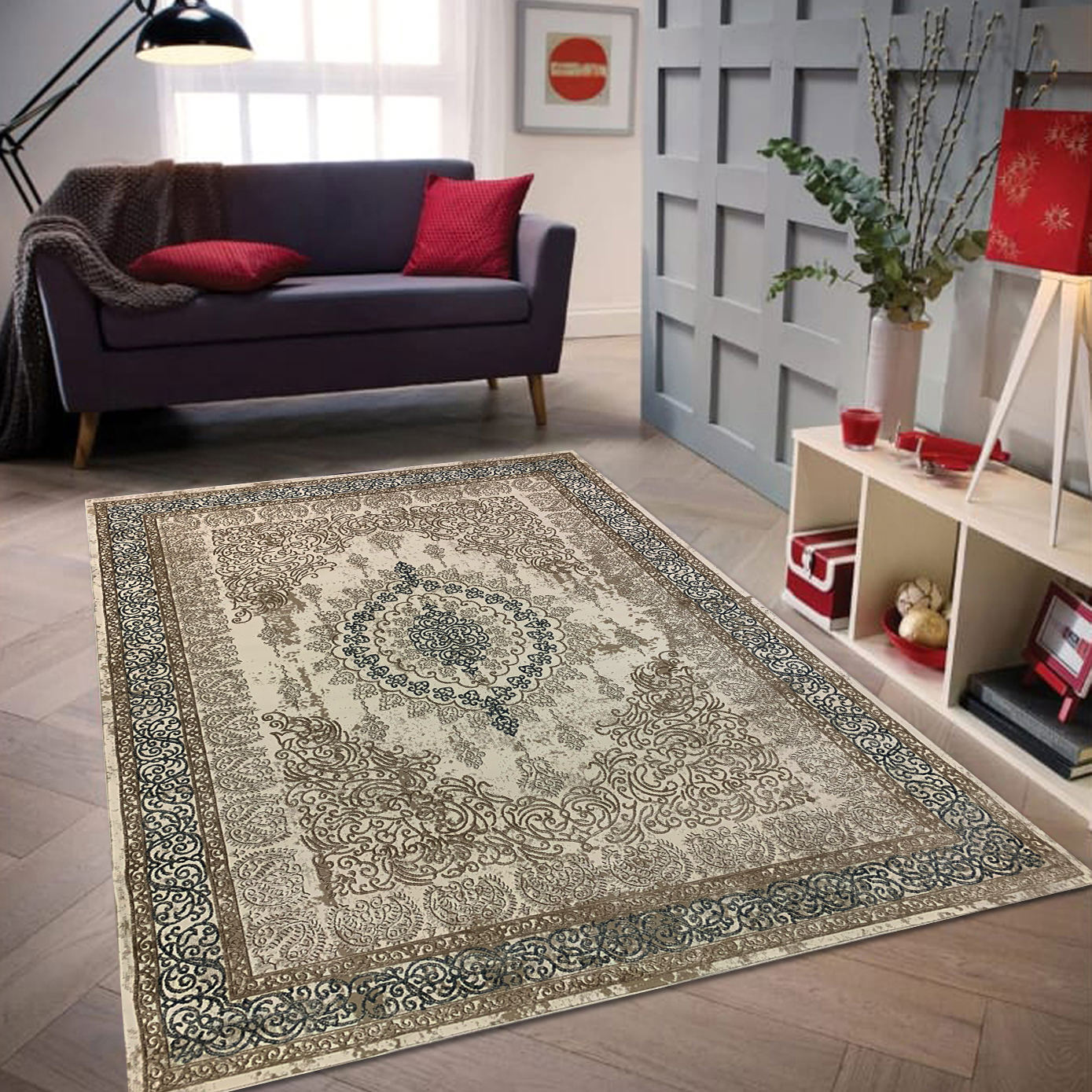 a rug in a room