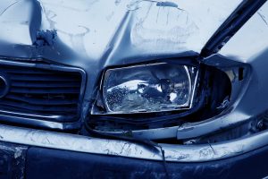 a close-up of a damaged car