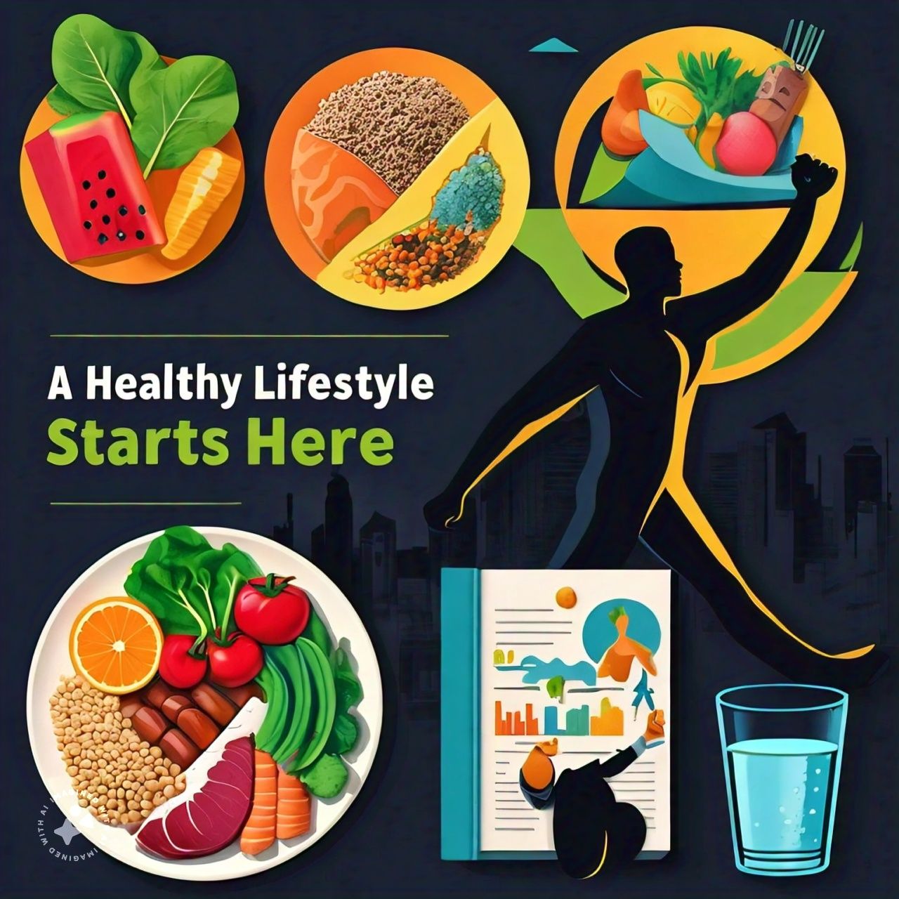 a poster of a healthy lifestyle