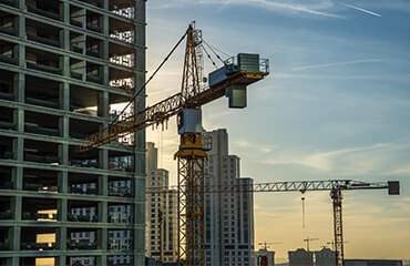 a crane and a building under construction