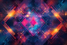 a colorful diamond shaped background