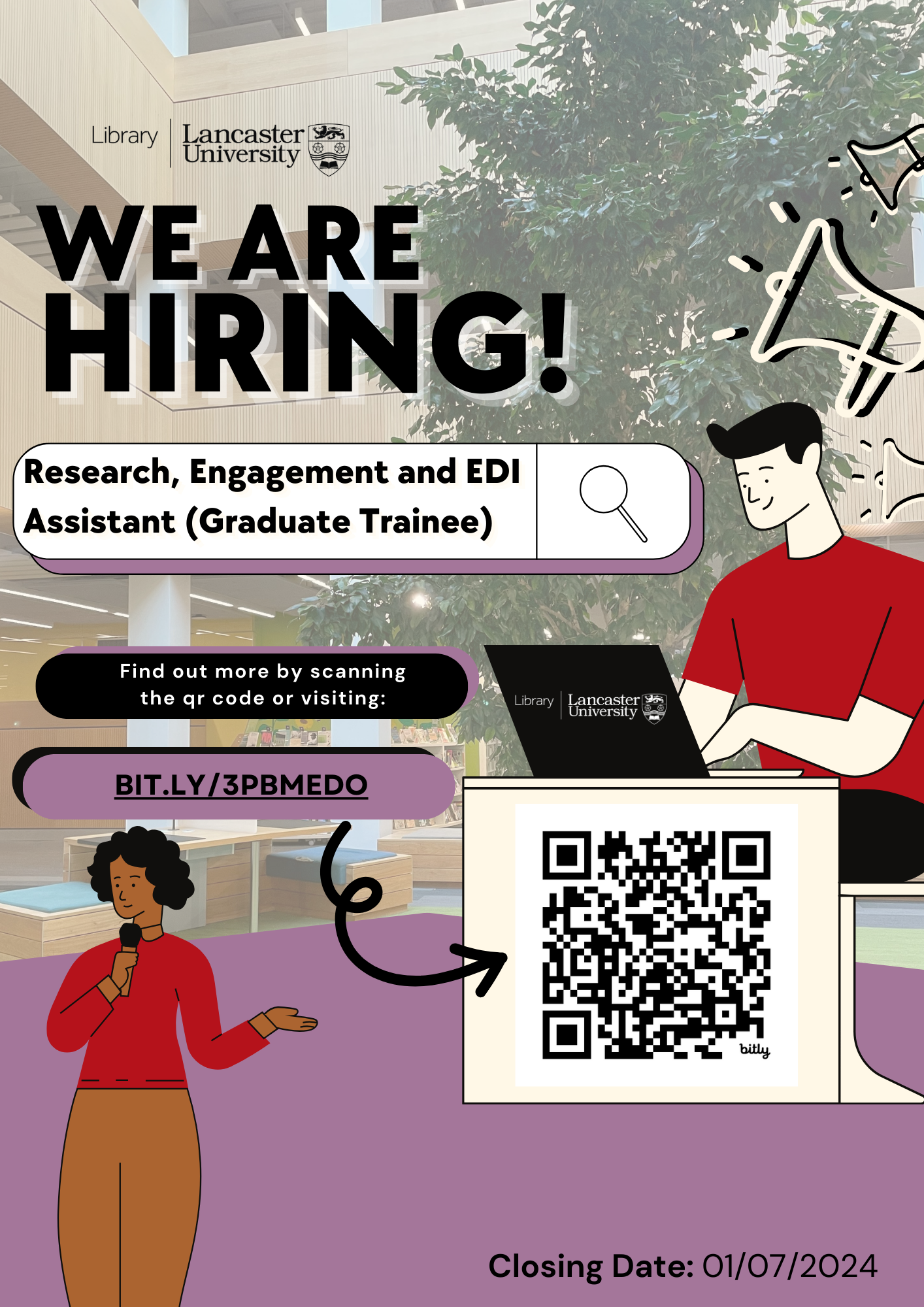 a poster for a job search