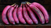 a group of pink bananas