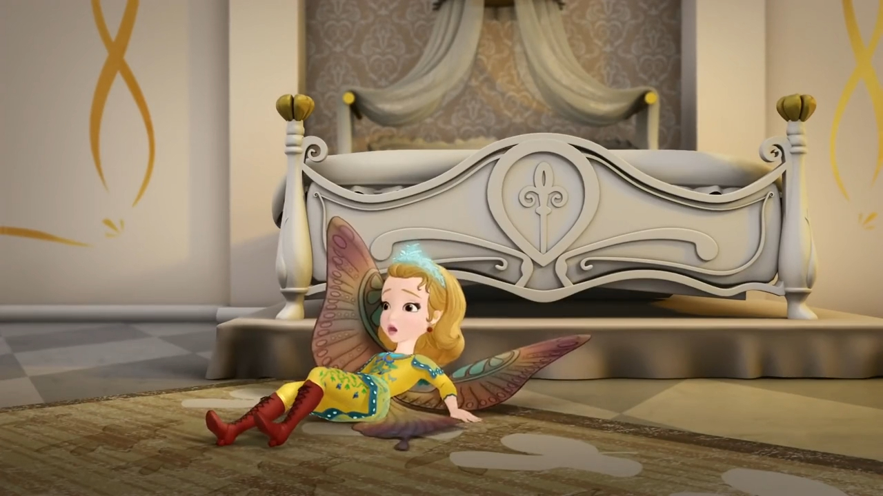 cartoon of a fairy sitting on a floor